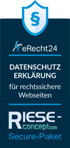 Datenschutzerklärung für rechtssichere Webseiten – Riese-Concept Secure-Paket mit eRecht24