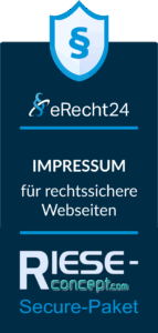 Impressum für rechtssichere Webseiten – Riese-Concept Secure-Paket mit eRecht24