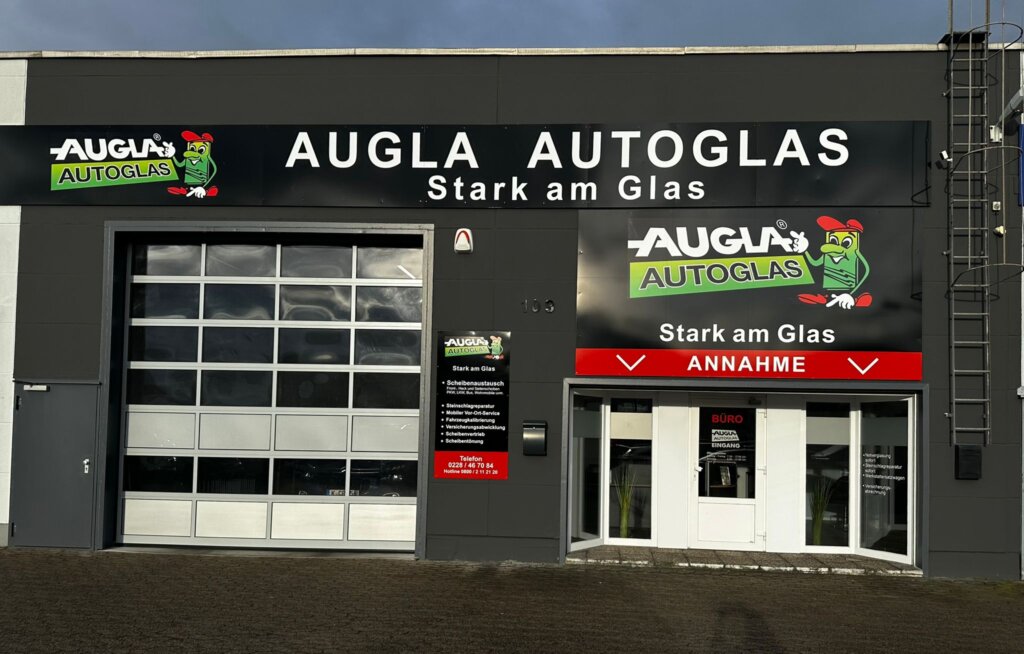 AUGLA Autoglas Filiale in Bonn – moderne Werkstatt für professionelle Autoglas-Reparatur, Steinschlag-Instandsetzung und Scheibentausch vom Profi.